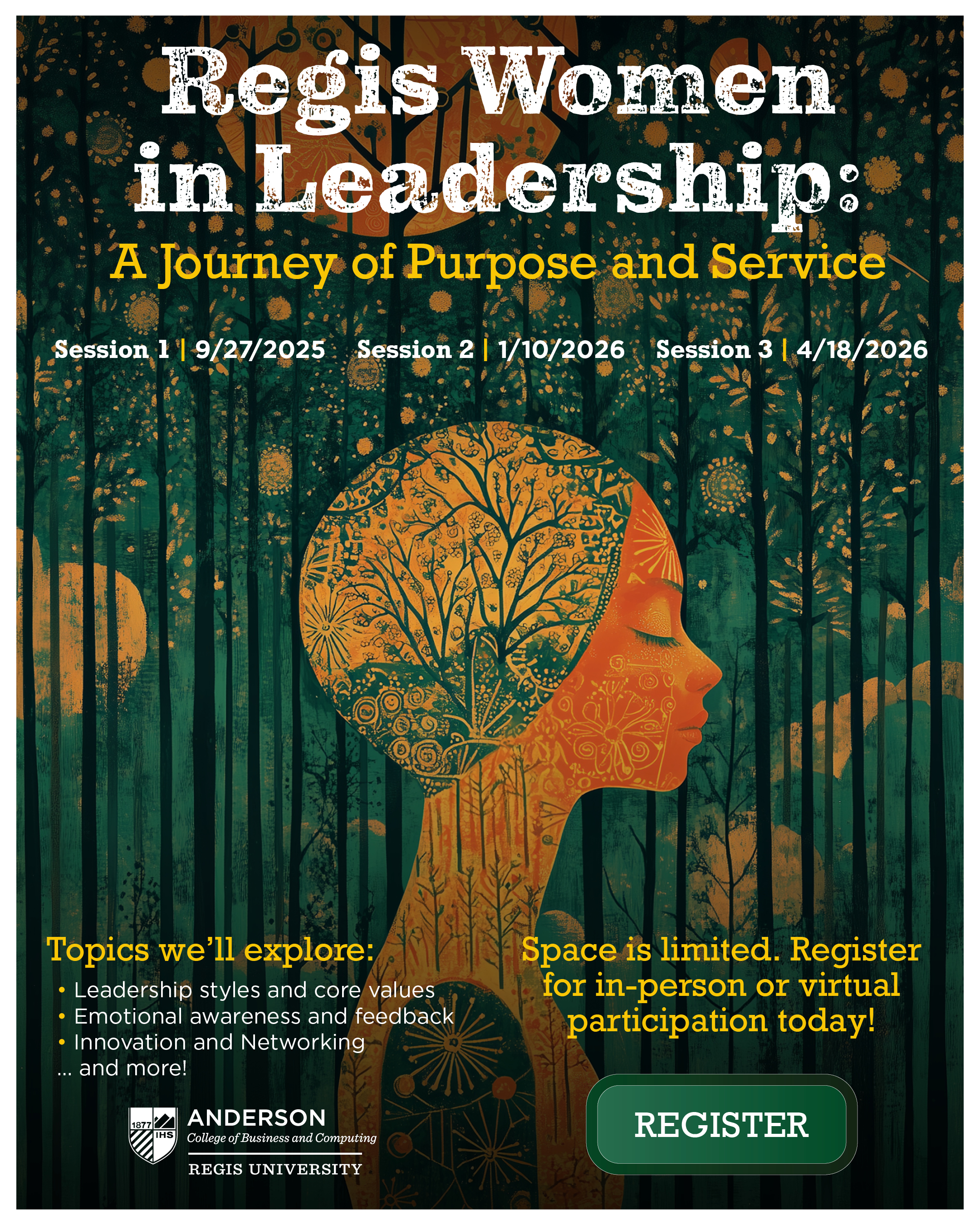 Regis Women in Leadership flyer