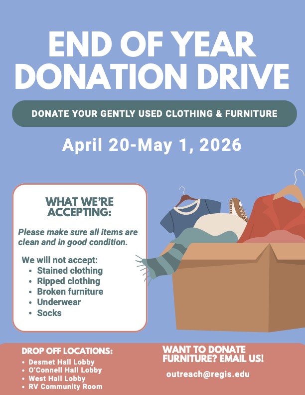 End of Year Clothing Drive Flyer